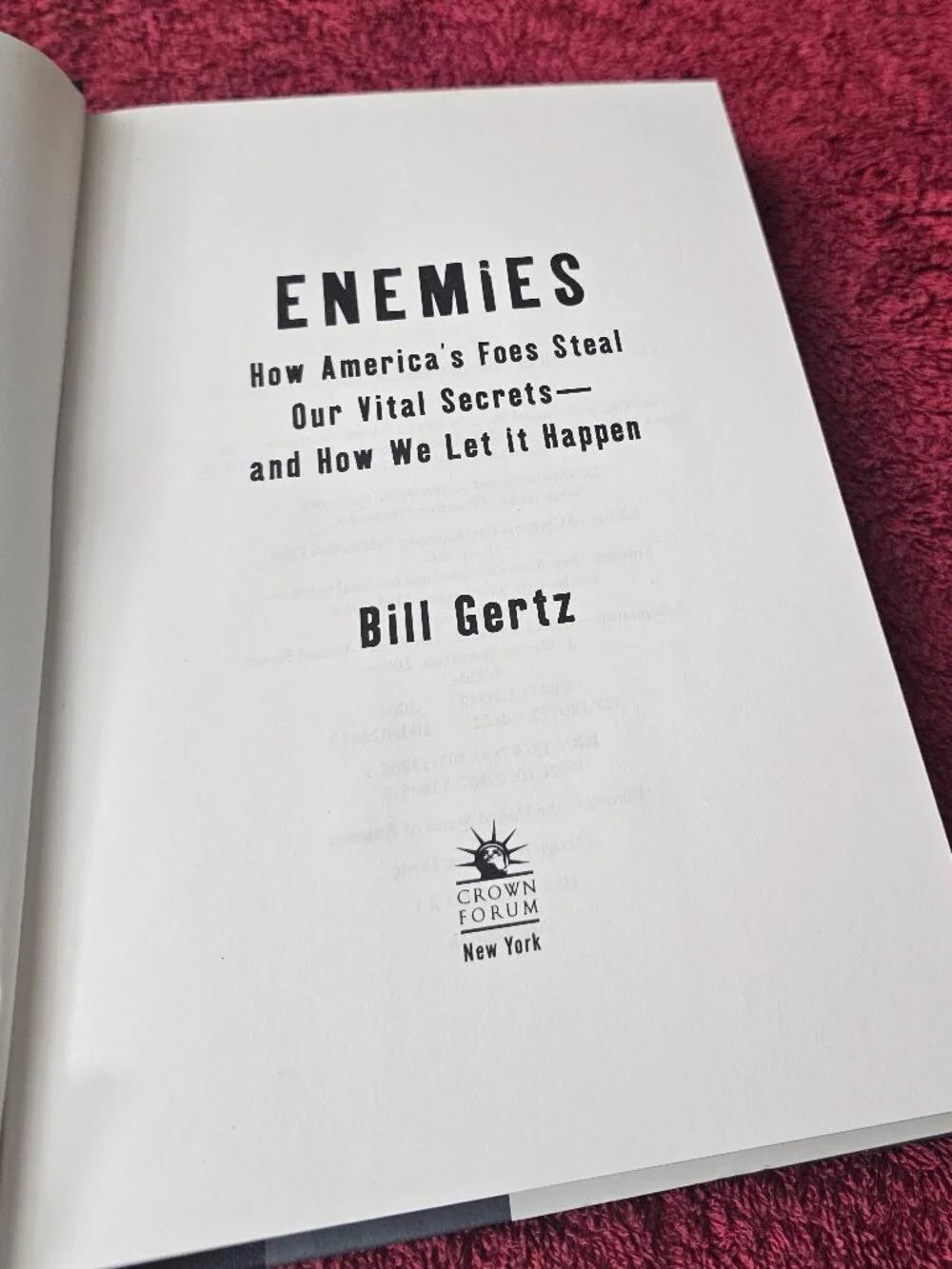 Enemies - How America's Foes Steal our Vital Secrets & How We Let It Happen